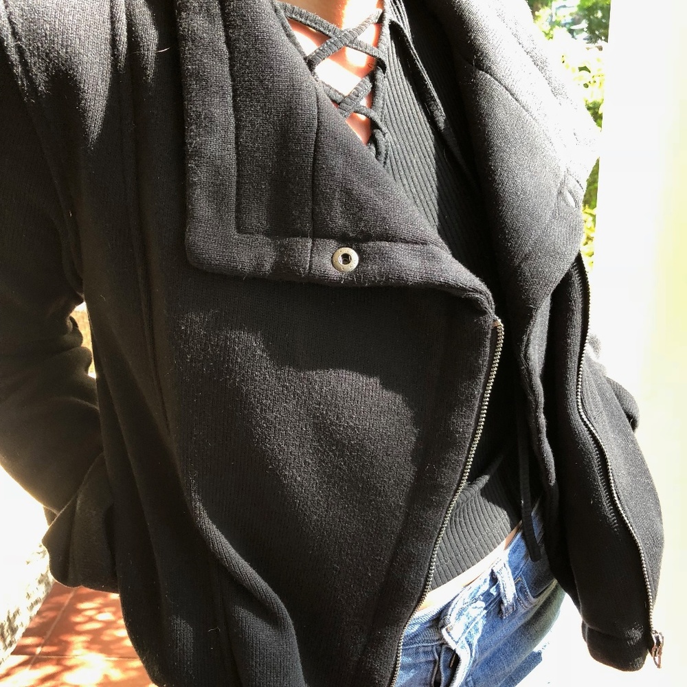 Old Navy Black Moto Jacket (Youth)